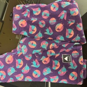 Burton Kids' Purple Mittens with Colorful Pattern